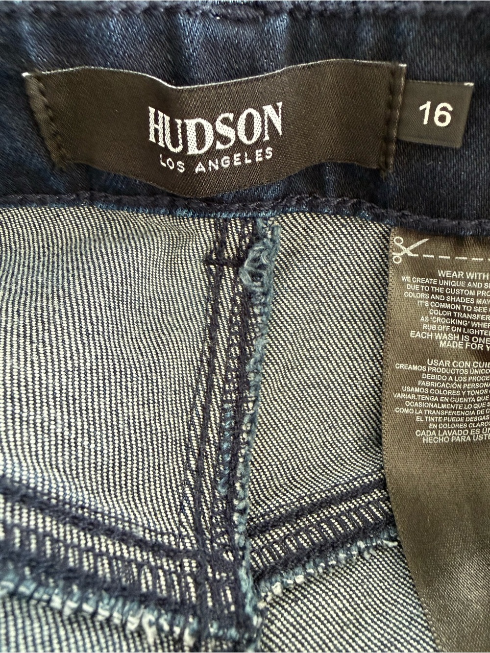 Hudson Women's Seamed Wide Leg Medium Wash Jeans NWT Size 16 - Picture 11 of 12